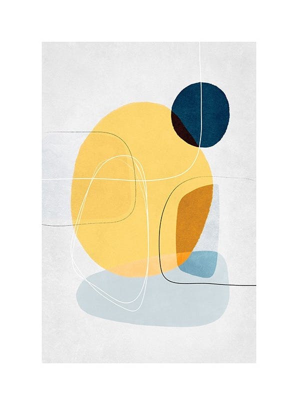 Prints - Contemporary Yellow No1 Print (30x40 cm) - Art prints