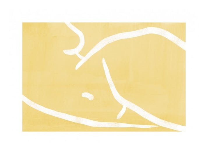 Yellow Body Pose Plakat (21x30 cm)- Sztuka