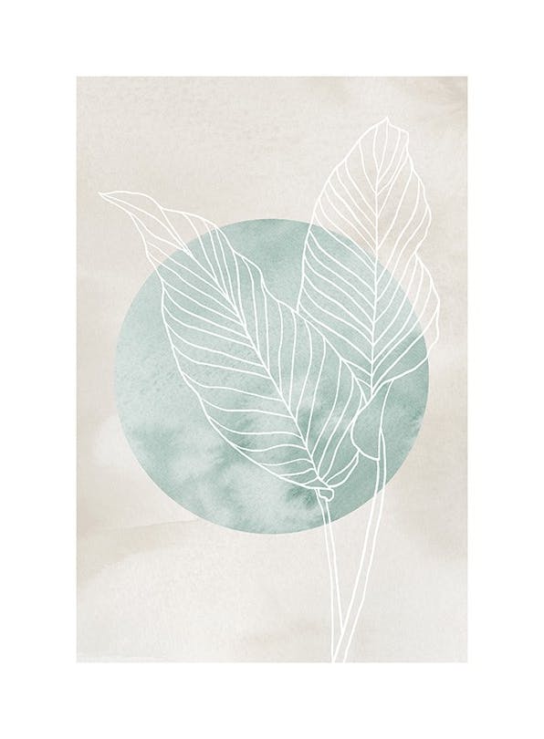 Calathea Line Drawing Poster (30x40 cm)