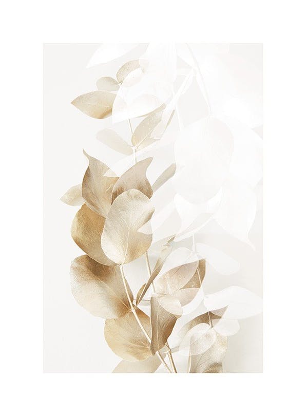 Golden Eucalyptus No2 Poster (21x30 cm)- Posters de plantas verdes