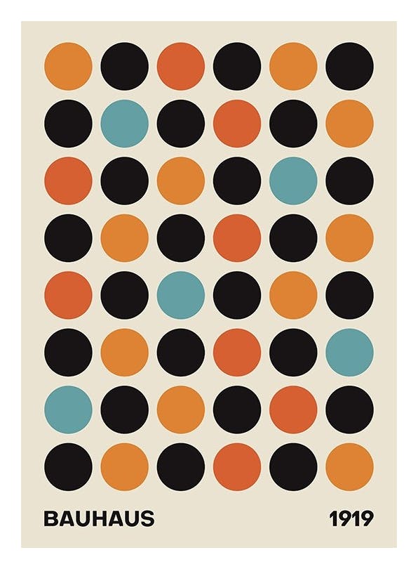 Bauhaus 1919 Affiche (30x40 cm) - Bauhaus Poster