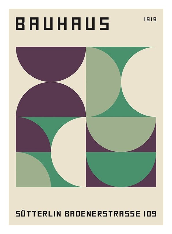 Bauhaus Sutterlin Plakat (50x70 cm)- Bauhaus Poster