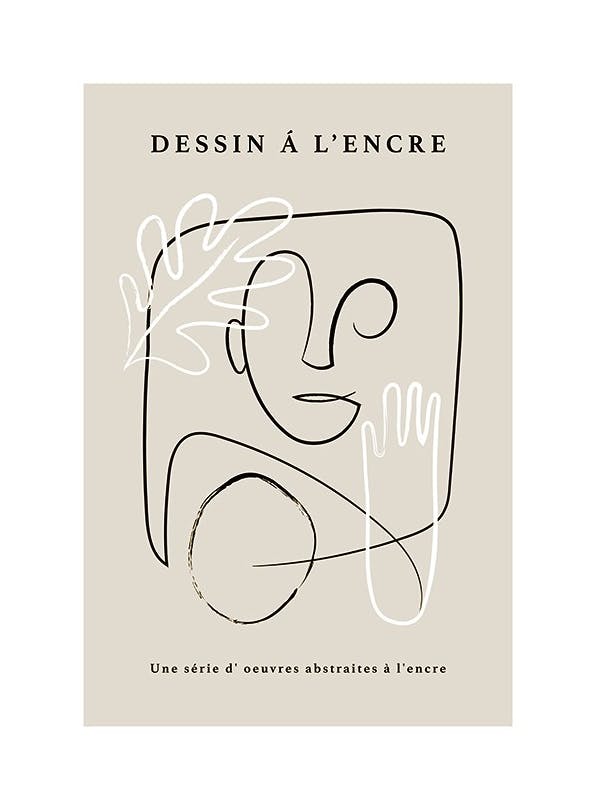Prints - French Sketch No1 Print (50x70 cm) - Line Art prints