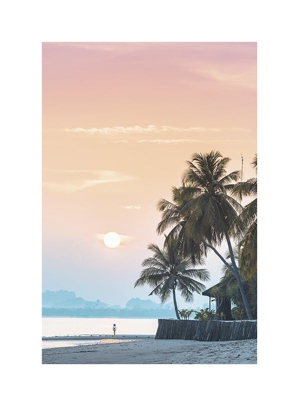 Pastel Sunrise Plakat (50x70 cm)- Obrazy plaży