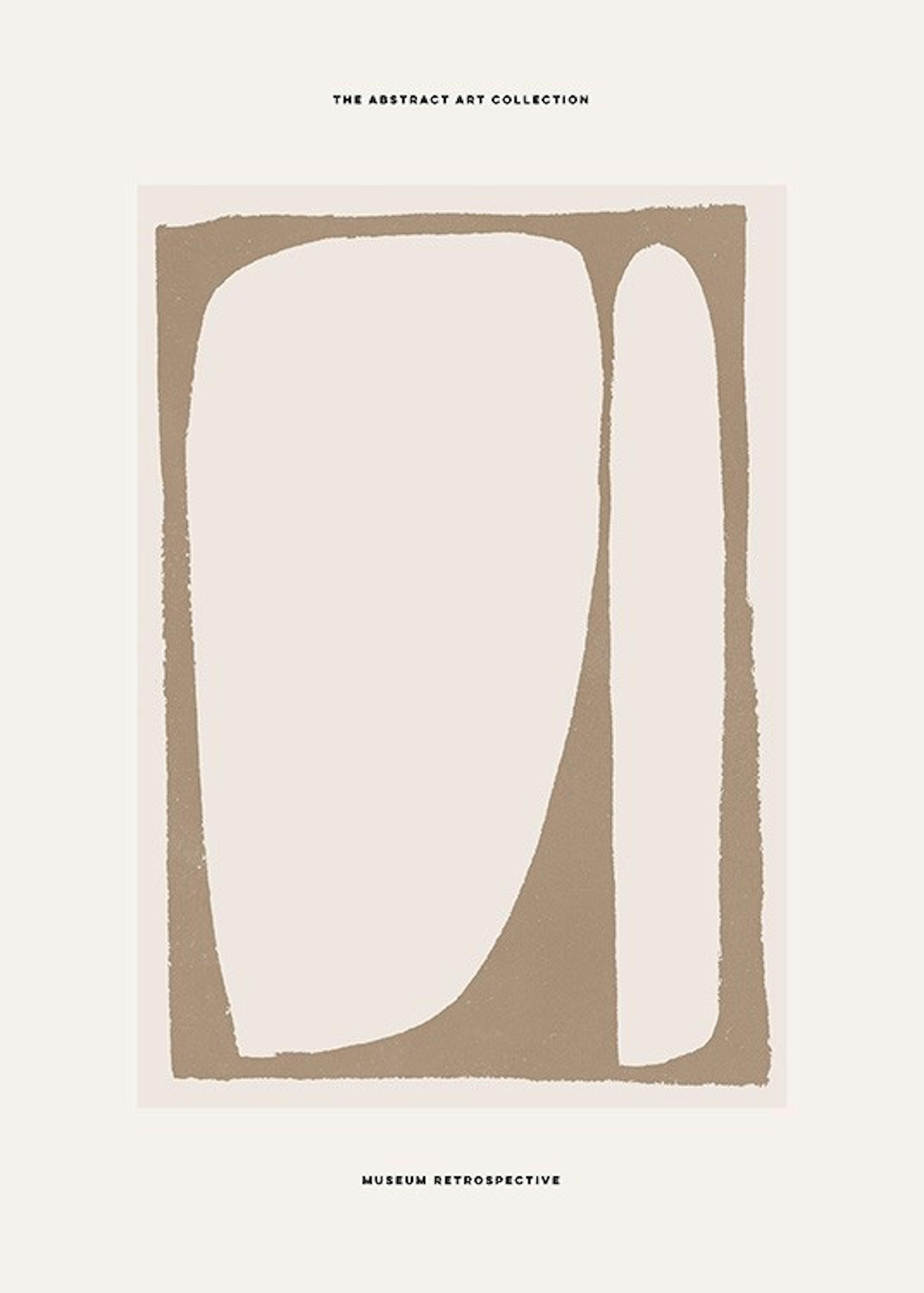 Beige Abstract Print 0