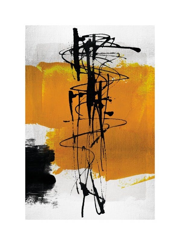 Yellow Abstract No1 Plakat (50x70 cm)- Sztuka abstrakcyjna