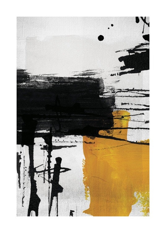 Yellow Abstract No2 Affiche 0