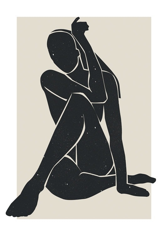 Charcoal Black Figure Affiche 0