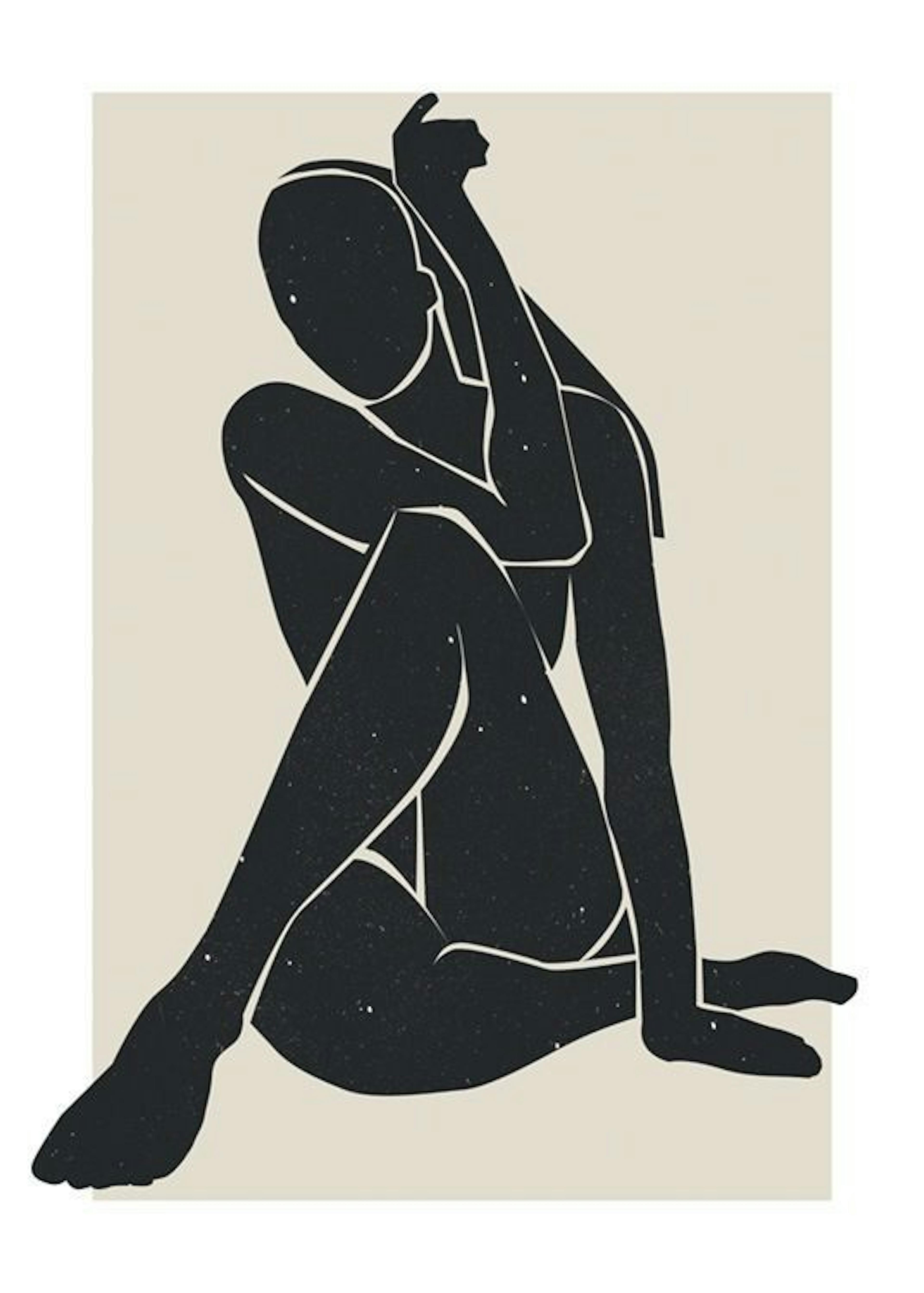 Charcoal Black Figure Poster