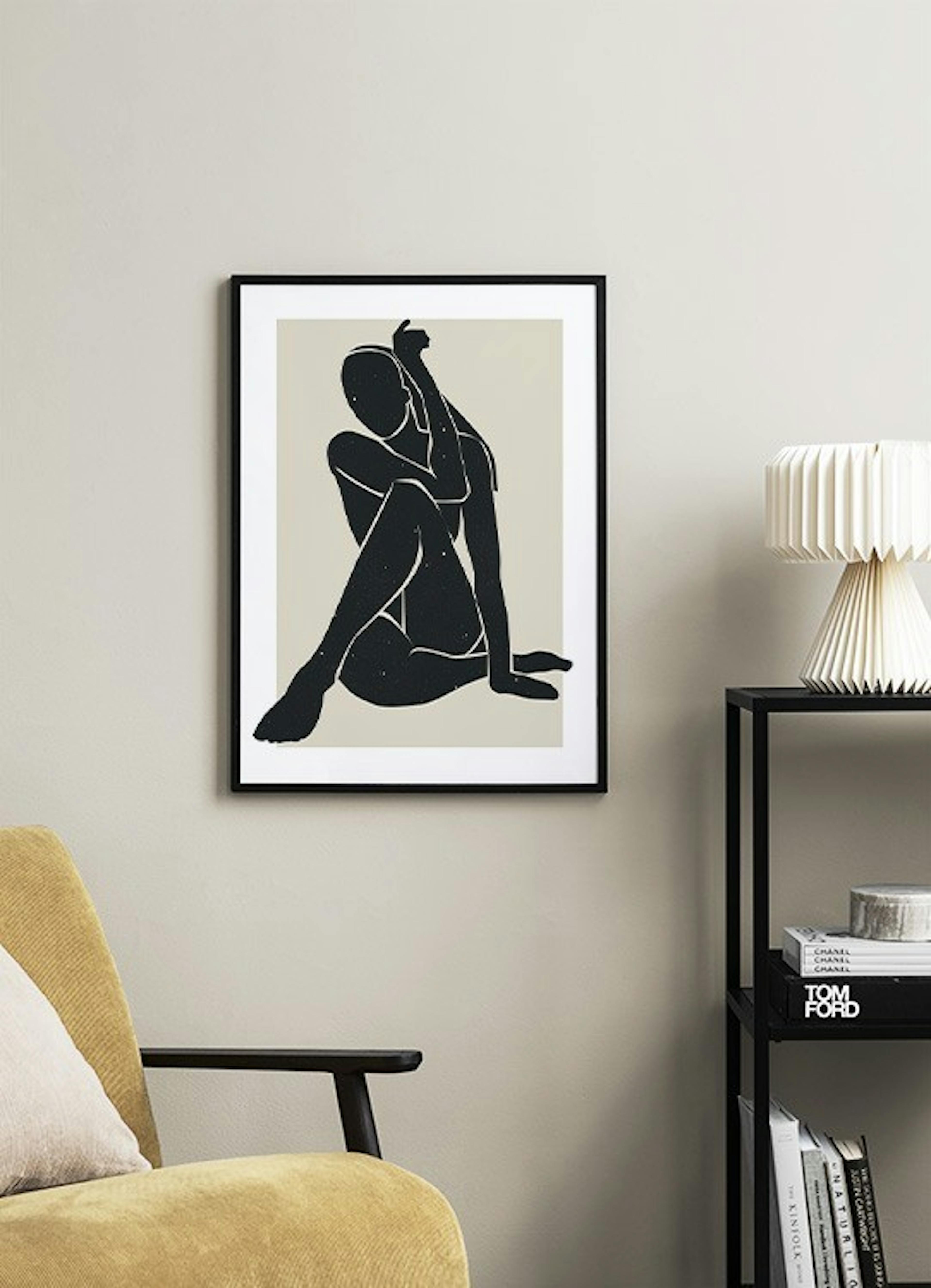 Charcoal Black Figure Poster