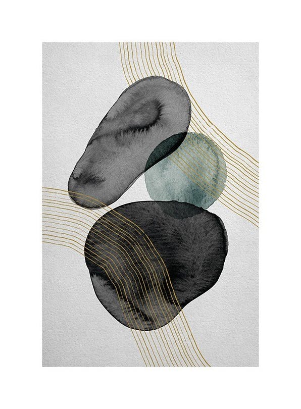 Prints - Ash and Moss No1 Print (30x40 cm) - Abstract art prints