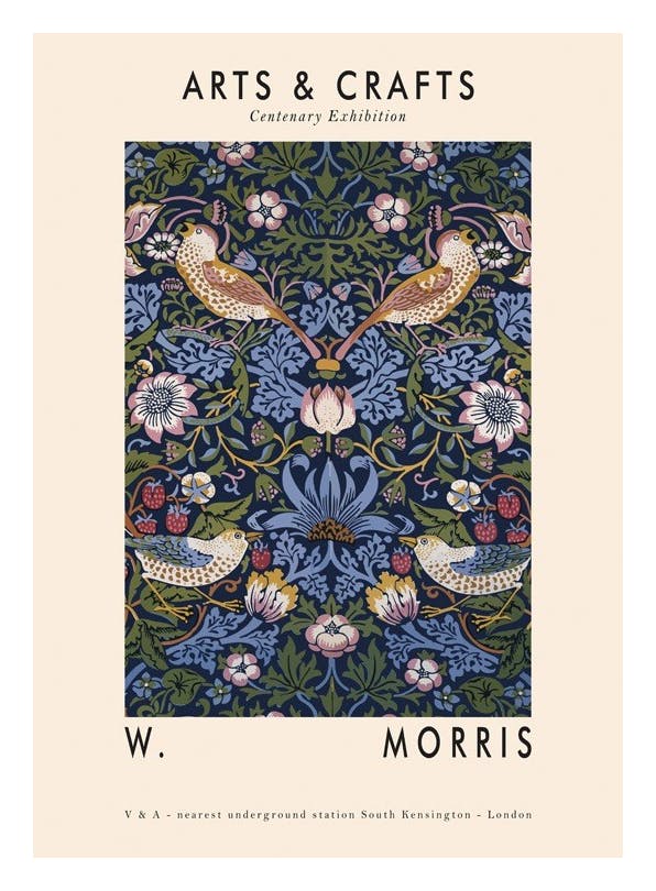 Arts & Crafts Floral Plakat (50x70 cm)- William Morris Plakat