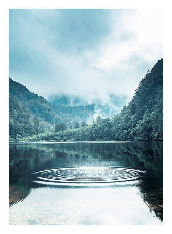 Prints - Rings on the Water Print (50x70 cm) - Seas & oceans prints