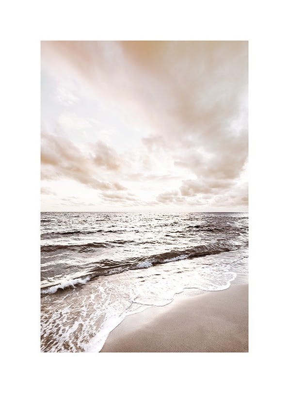 Calm Waves Affiche (50x70 cm) - Tableaux de plages
