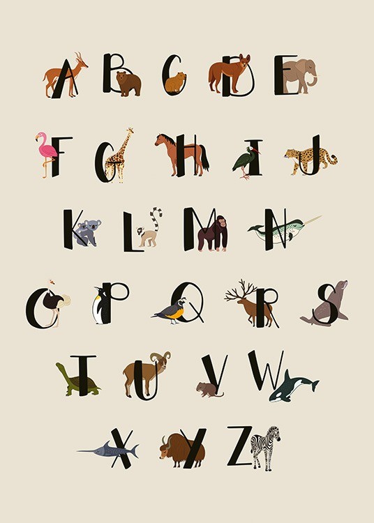 Alphabet - Affiche - Thème Enfants