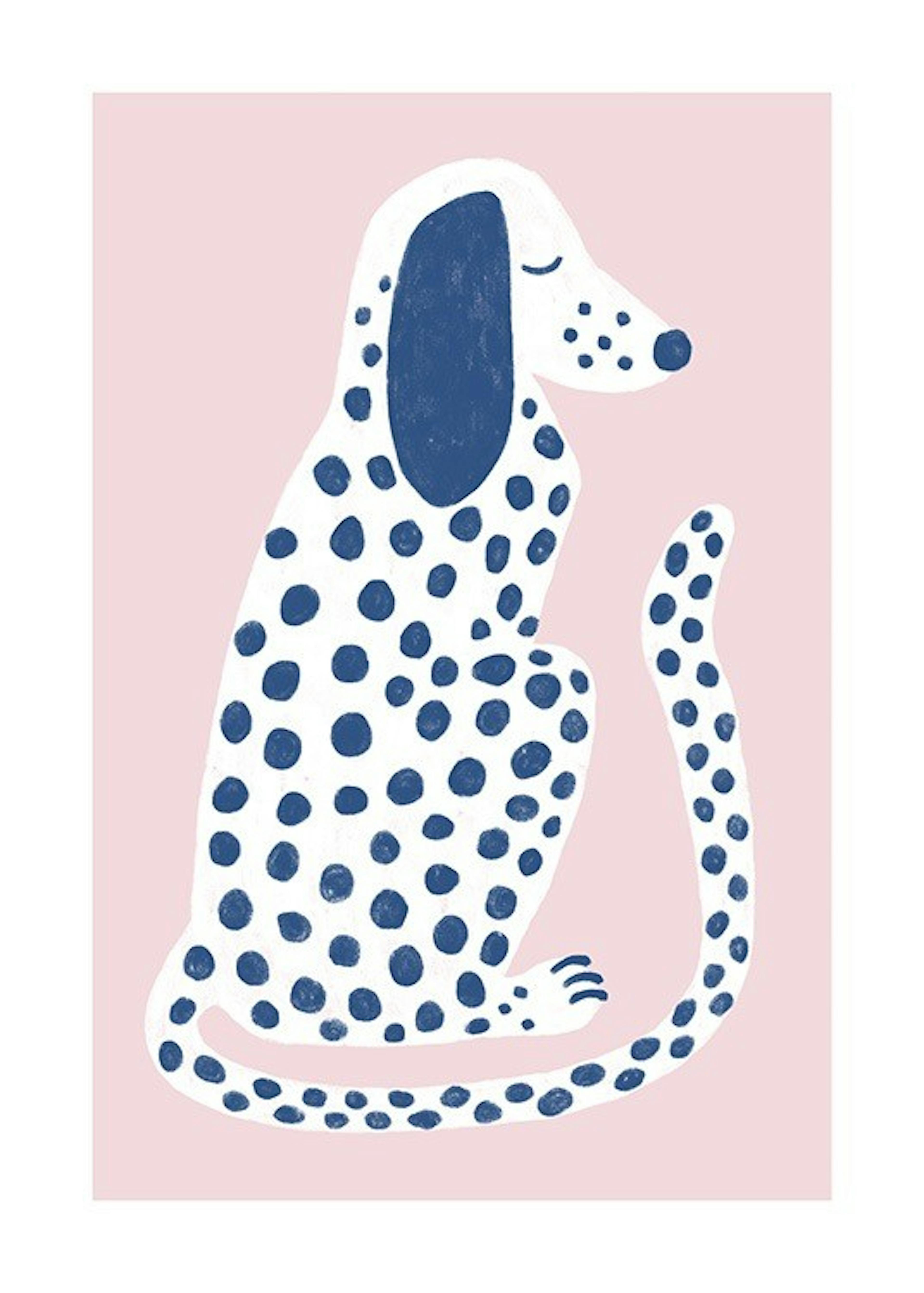 Pink and Blue Dalmatian Print 0
