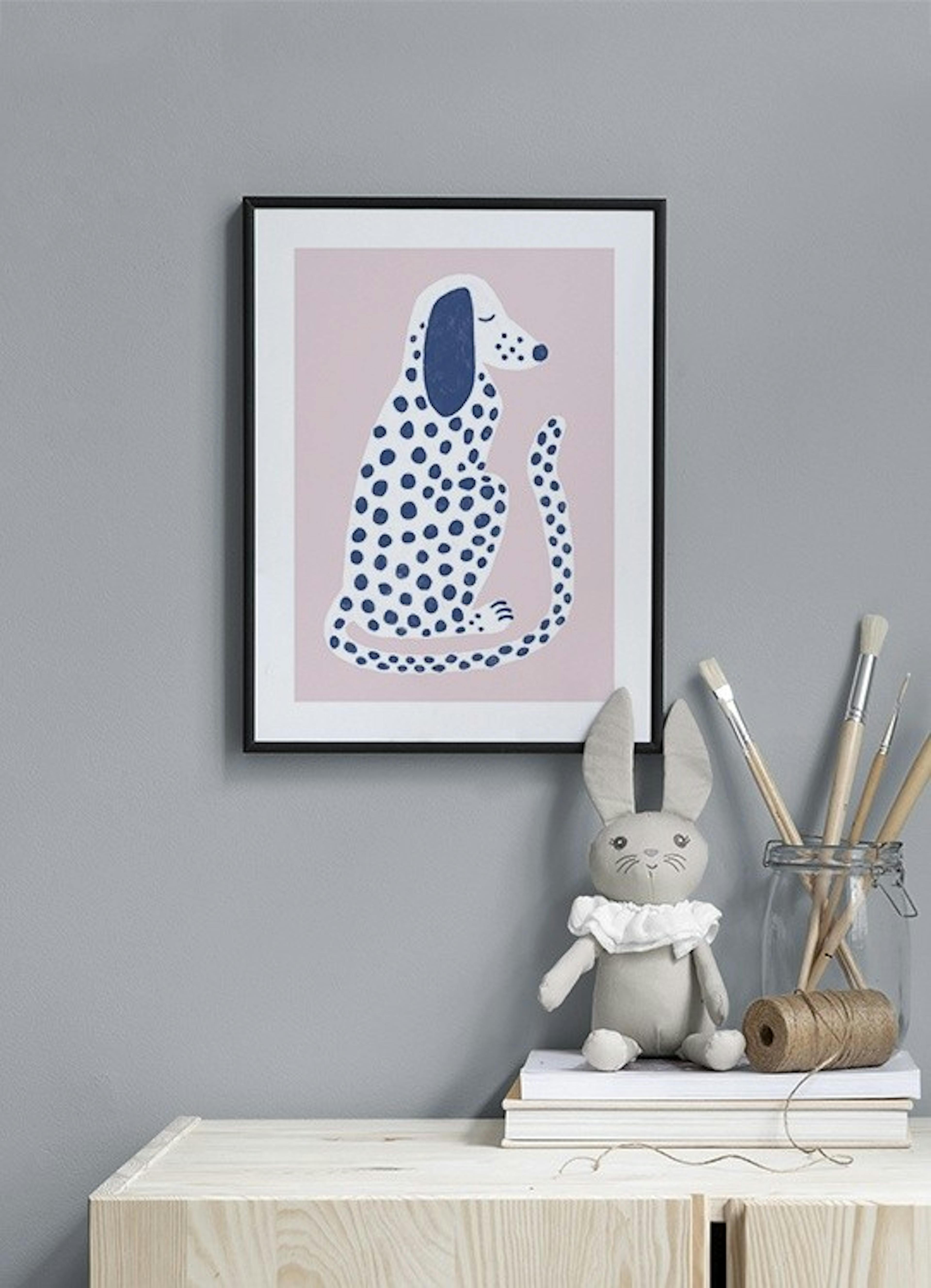 Pink and Blue Dalmatian Print