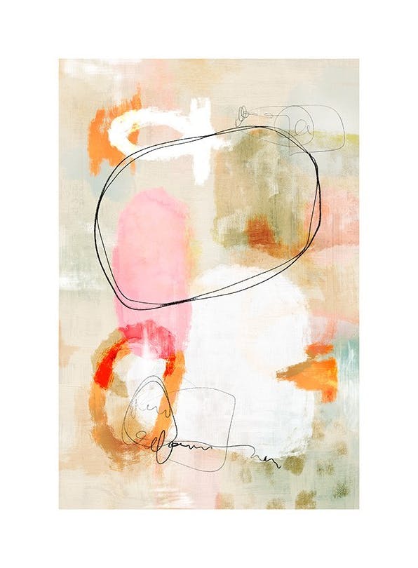 Prints - Pastel Abstract No2 Print (50x70 cm) - Abstract art prints