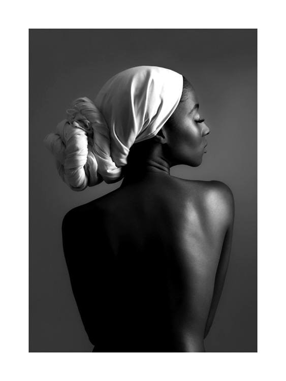 Woman in White Scarf Poster 0