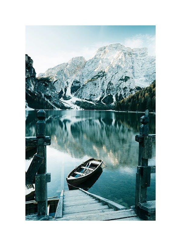 Alpine Lake Affiche (50x70 cm) - Tableaux de la mer