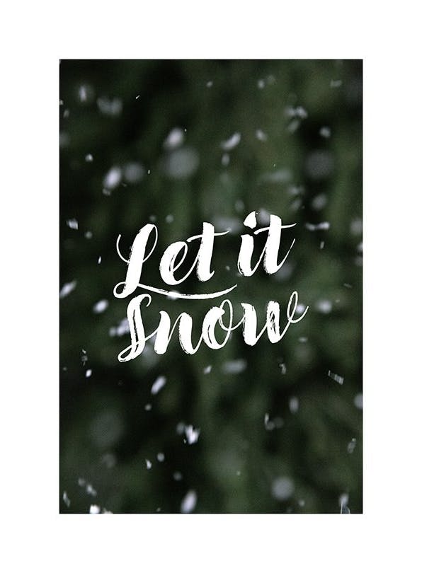 Let it Snow Plakat (13x18 cm)- Plakaty z napisami