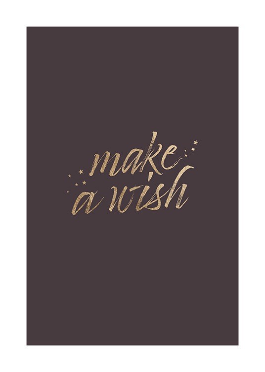 Make a Wish Text - Poster poster
