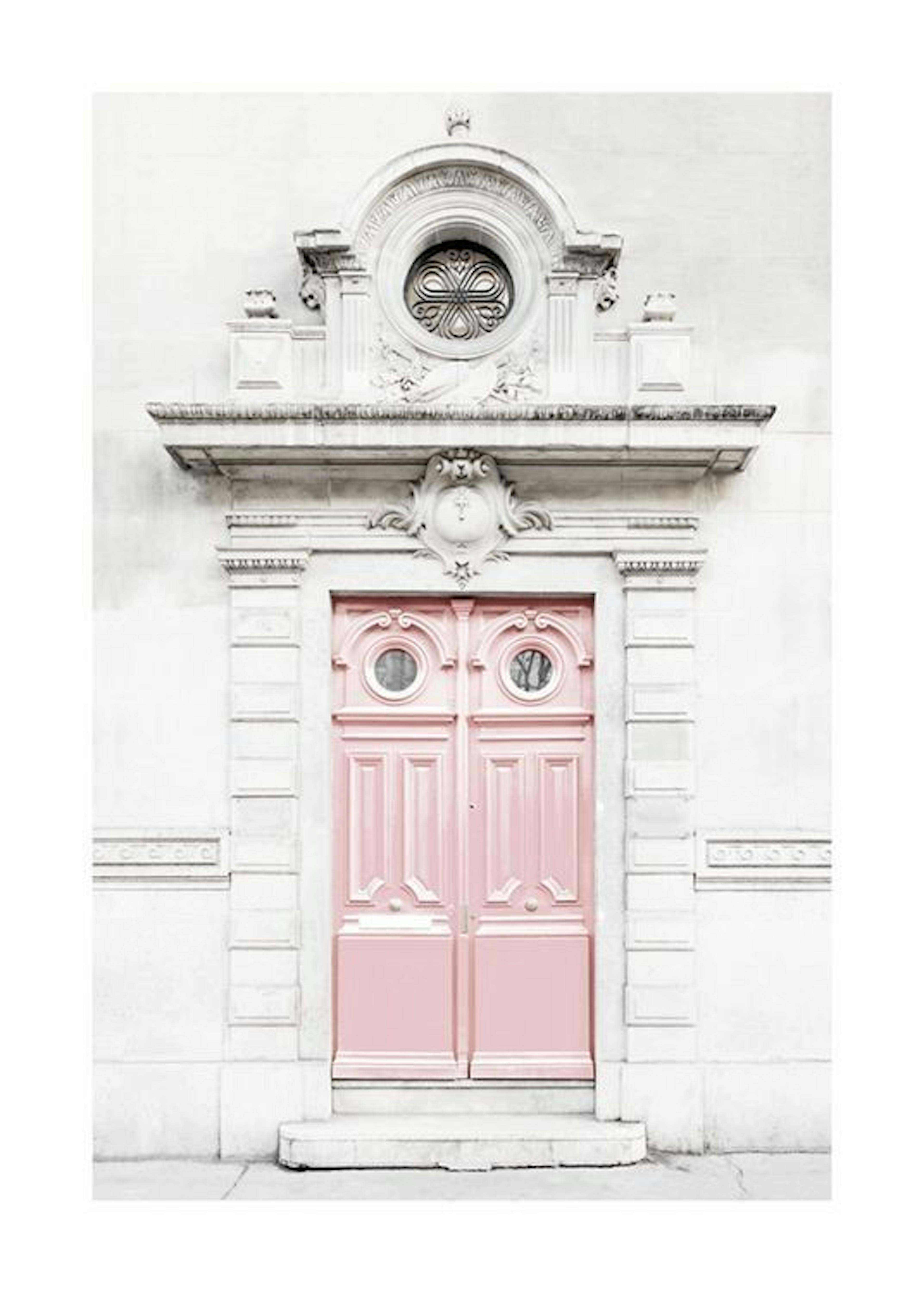 Pink Door In Paris Poster 0