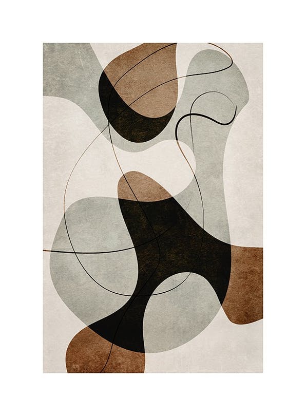 Vivid Shapes No1 Poster (70x100 cm)