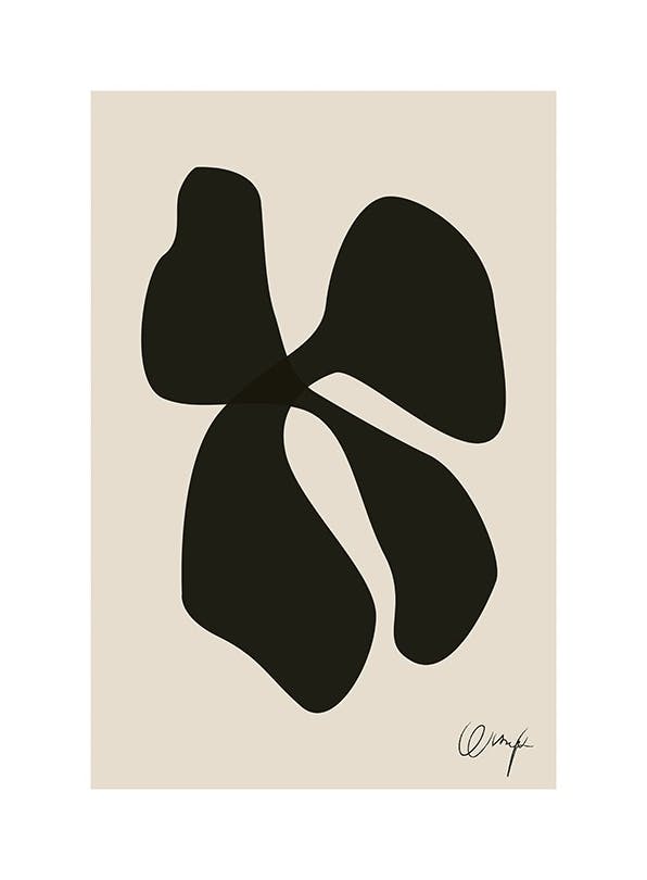 Monochrome Abstract No1 Print (50x70 cm)