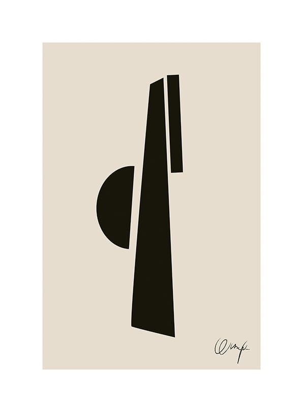 Prints - Monochrome Abstract No2 Print (70x100 cm) - Art prints