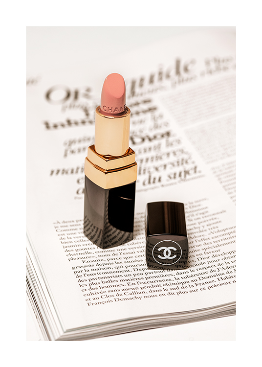 Chanel Lipstick Poster - Pink lipstick - desenio.com