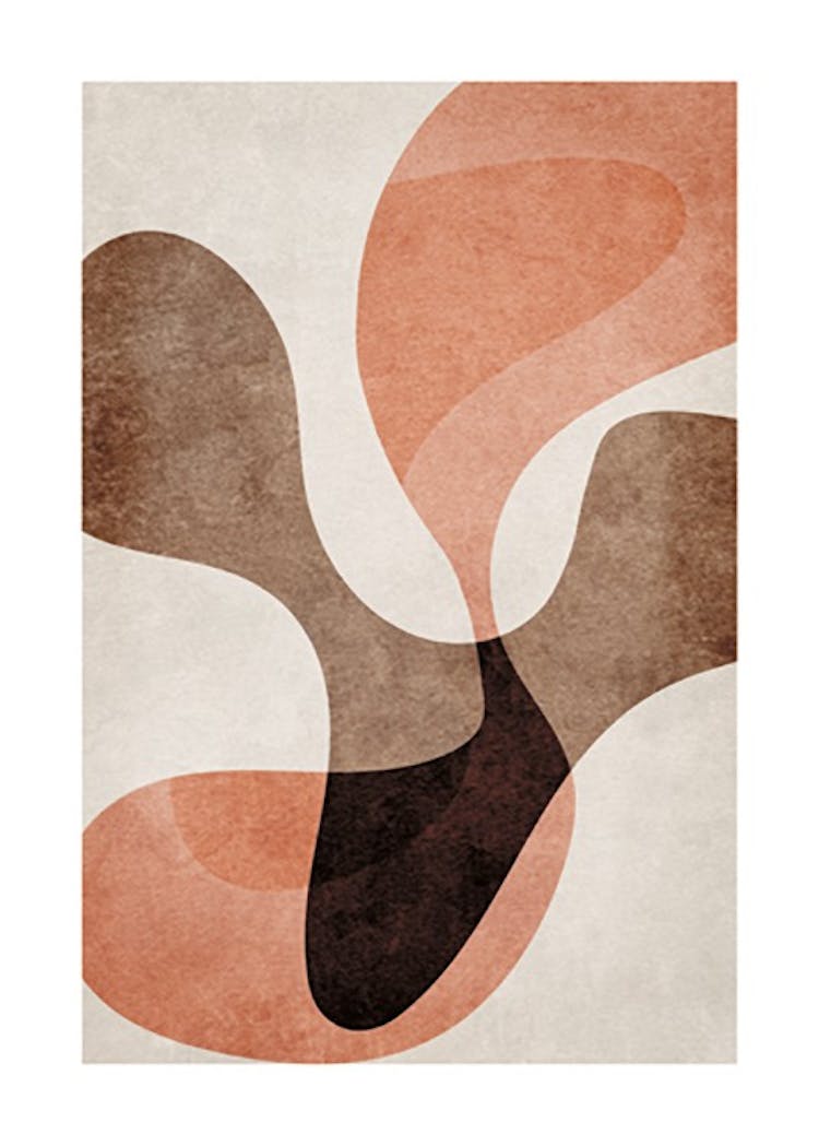 Organic Shapes No1 Poster Figuras Abstractas Desenioes