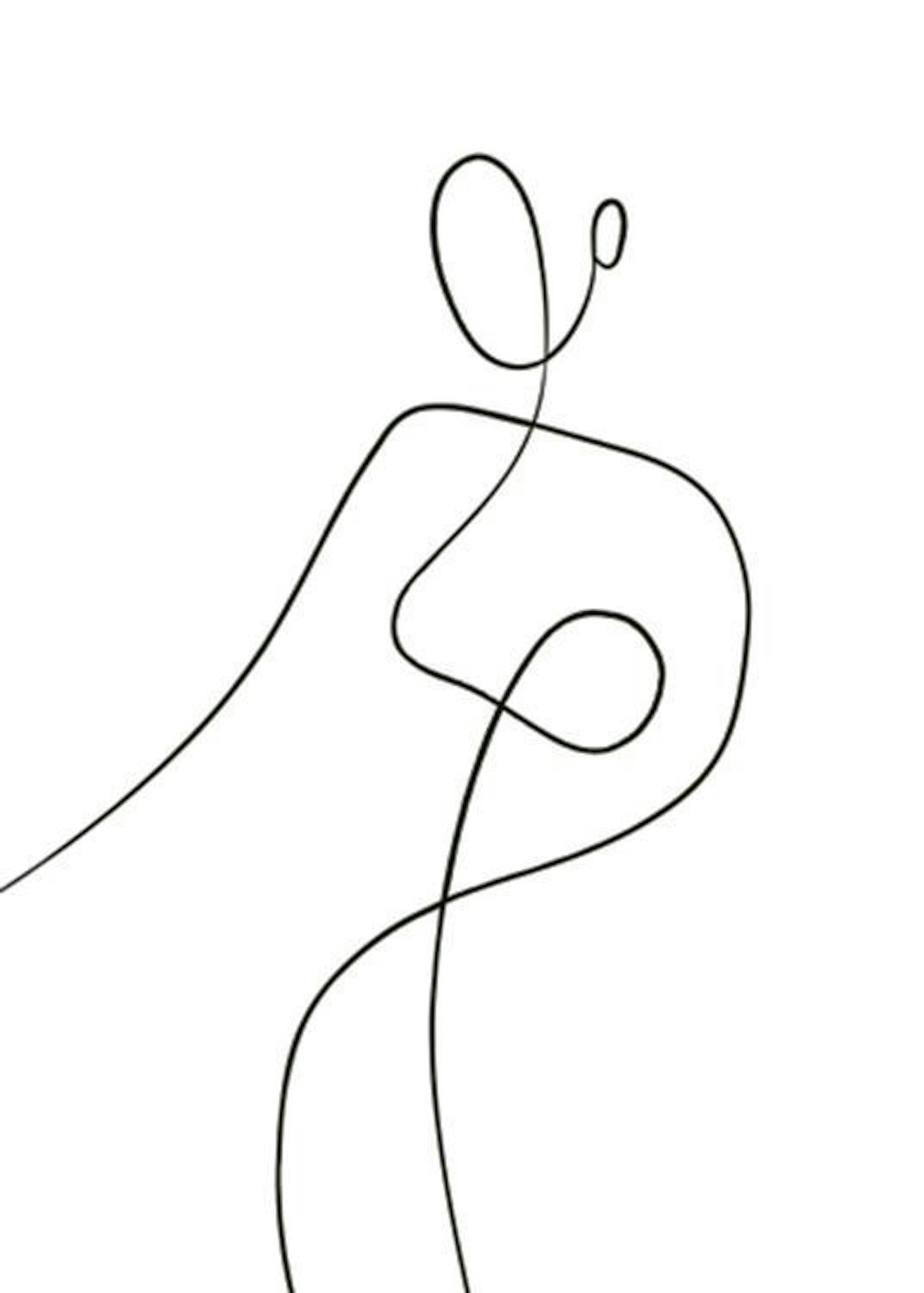 Line Art Couple No2 Plakát 0