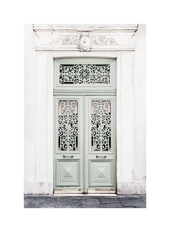 Dusty Green Door Plakat (30x40 cm)- Fotografia