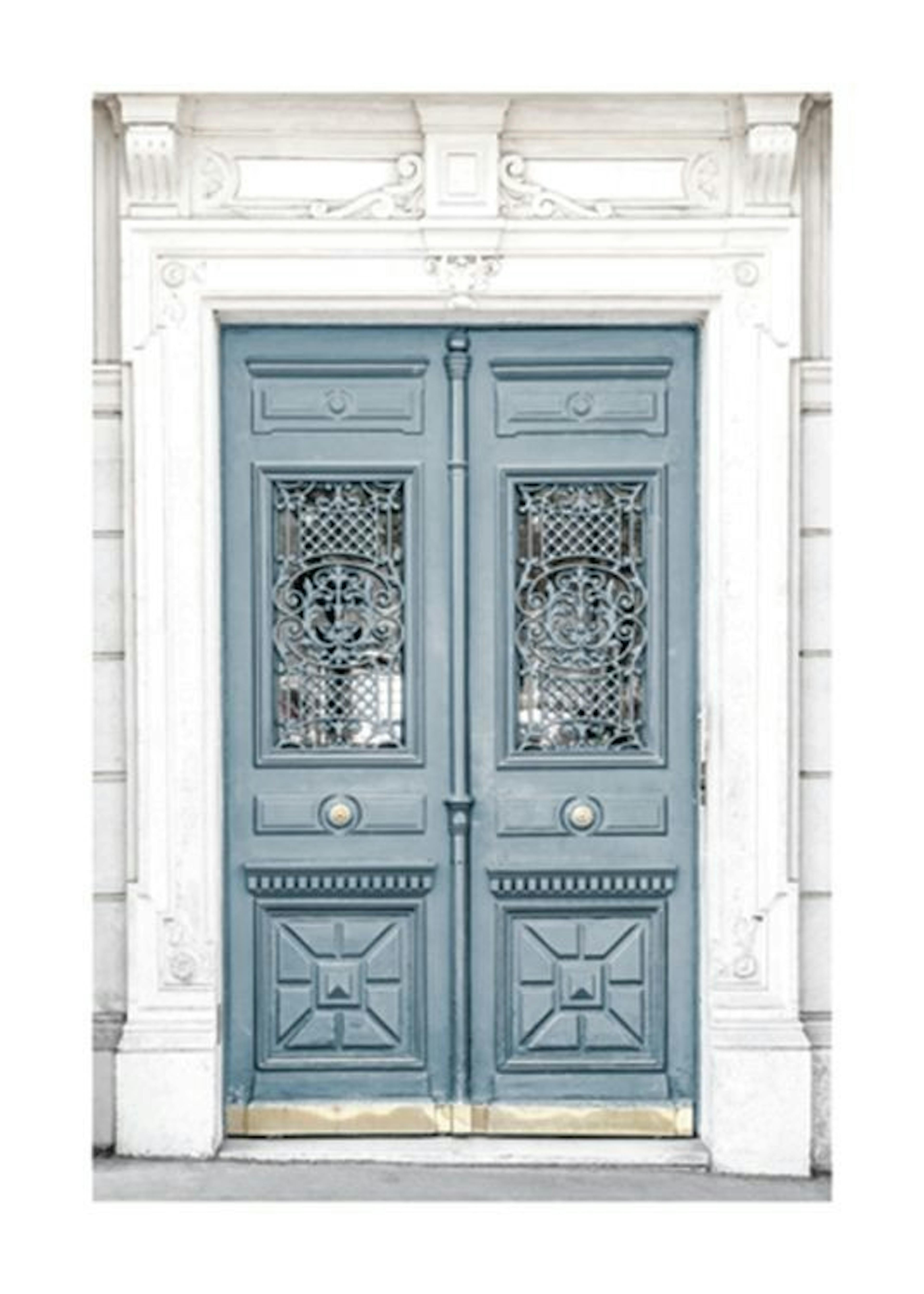 Dove Blue Door Poster