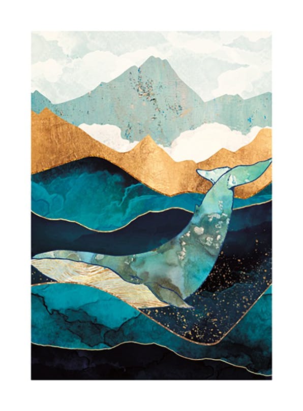 SpaceFrog Designs - Ocean Journey Plakat (50x70 cm)