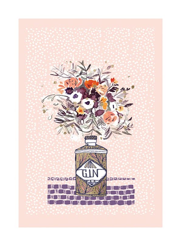 Prints - Gin In Bloom B Print (21x30 cm) - Kitchen wall art