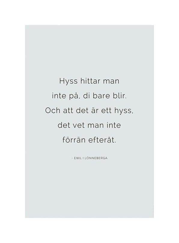 Emil i Lönneberga Citat Affiche (30x40 cm) - Affiches Astrid Lindgren