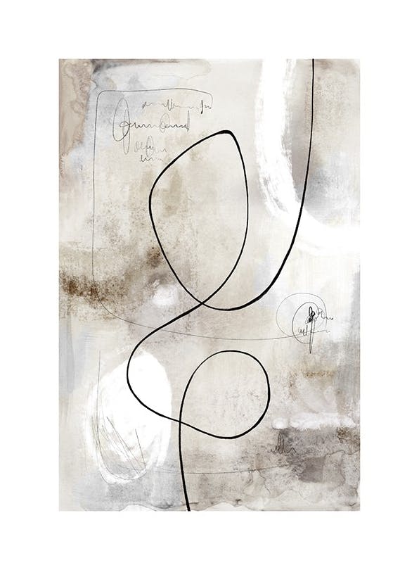 Abstract Paint Figure No1 Print (30x40 cm)