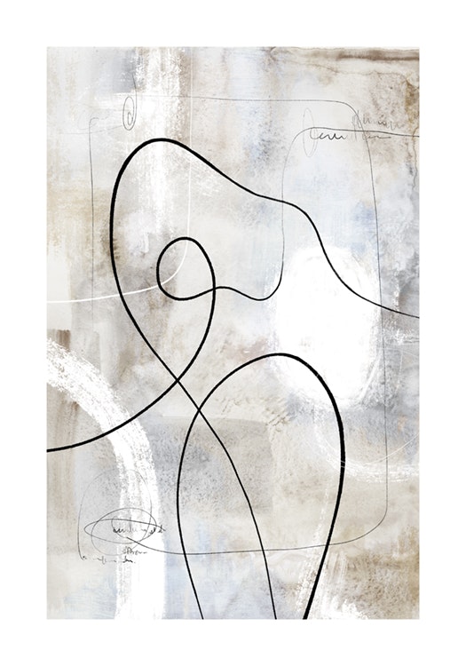 Abstract Paint Figure No2 Affiche 0