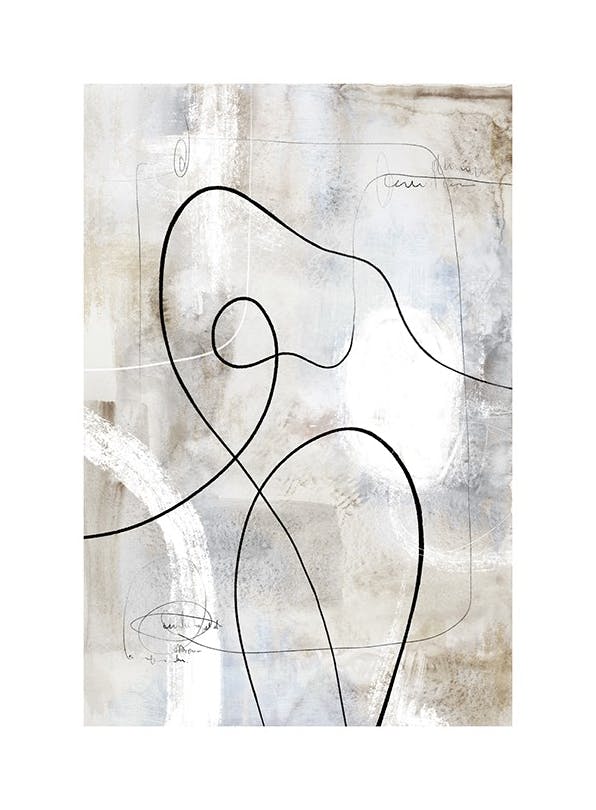 Abstract Paint Figure No2 Print (50x70 cm)