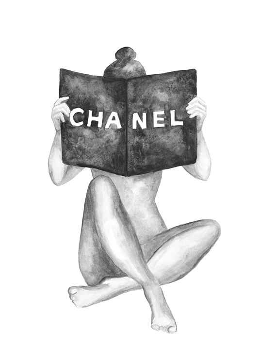 Folkeskole Lad os gøre det cerebrum Important Reading Plakat - Chanel-bog - desenio.dk