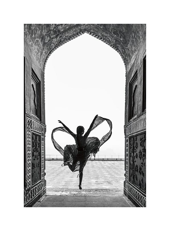 Taj Mahal Arch Poster (30x40 cm)- Quadri e poster in bianco e nero