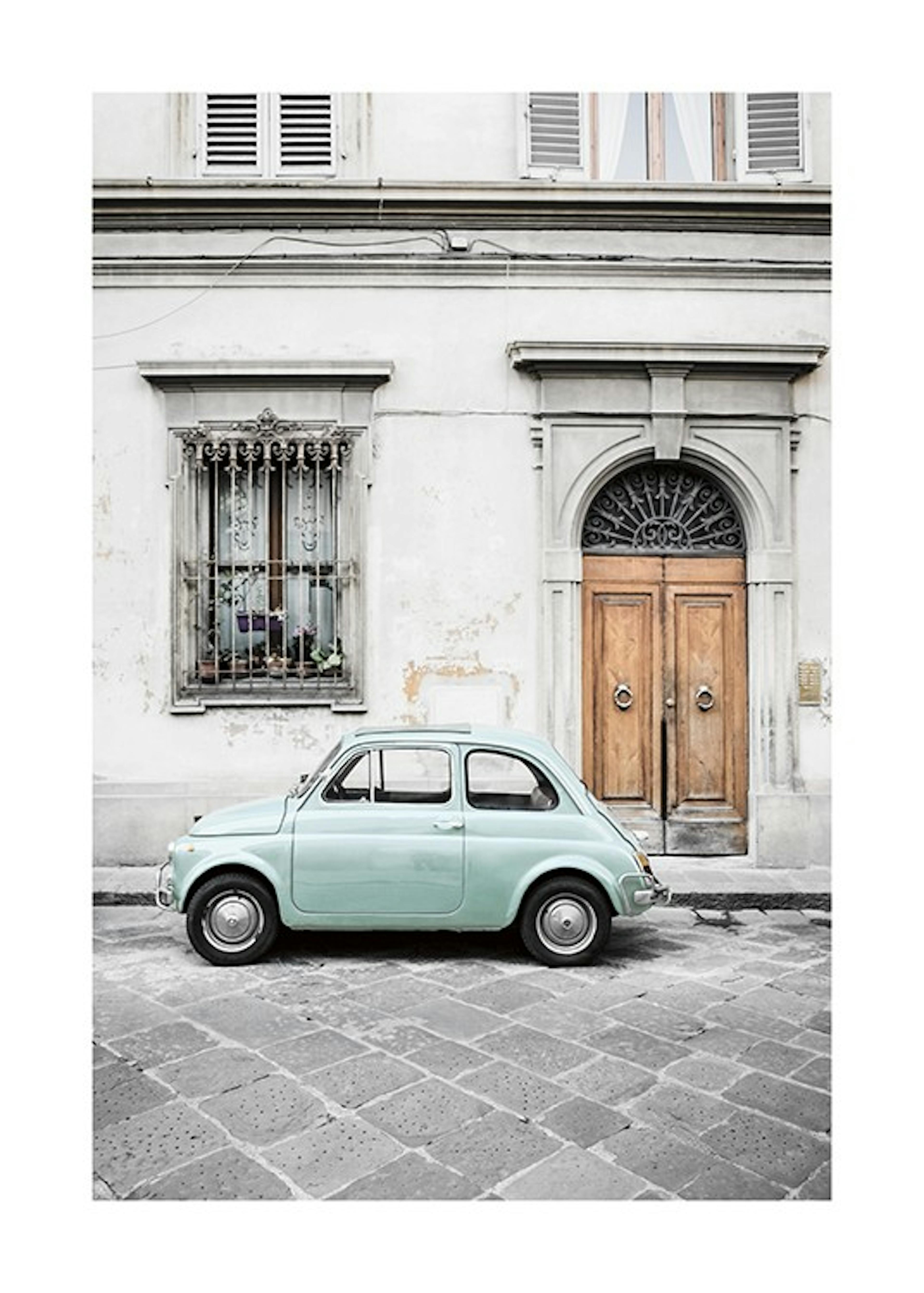 Vintage Car In Italy Plagát 0