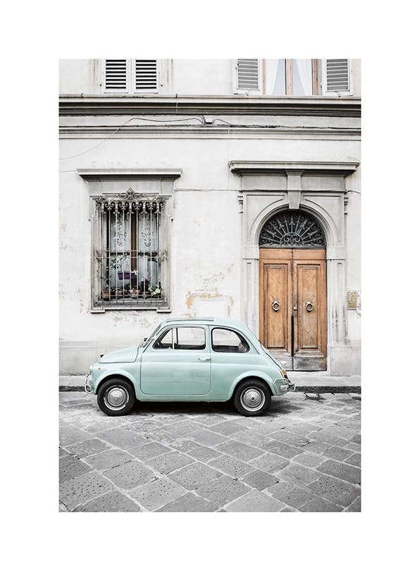 Vintage Car In Italy Poster (30x40 cm)-Posters