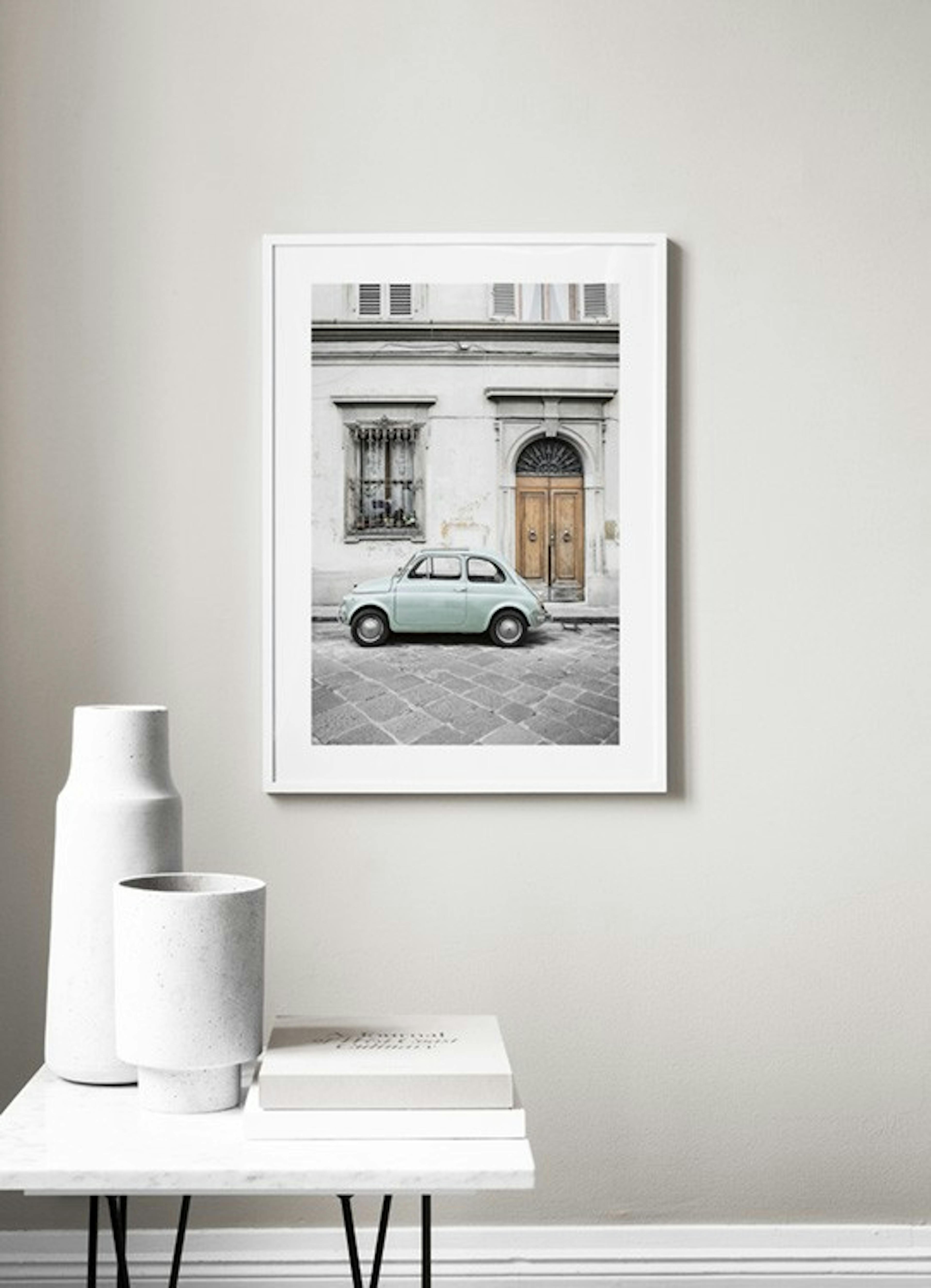 Vintage Car In Italy Affiche