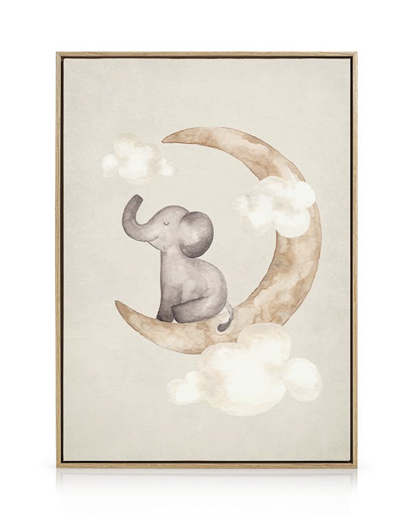 Dreaming Elephant obraz na plátně (50x70 cm - Dubový dřevěný rám)