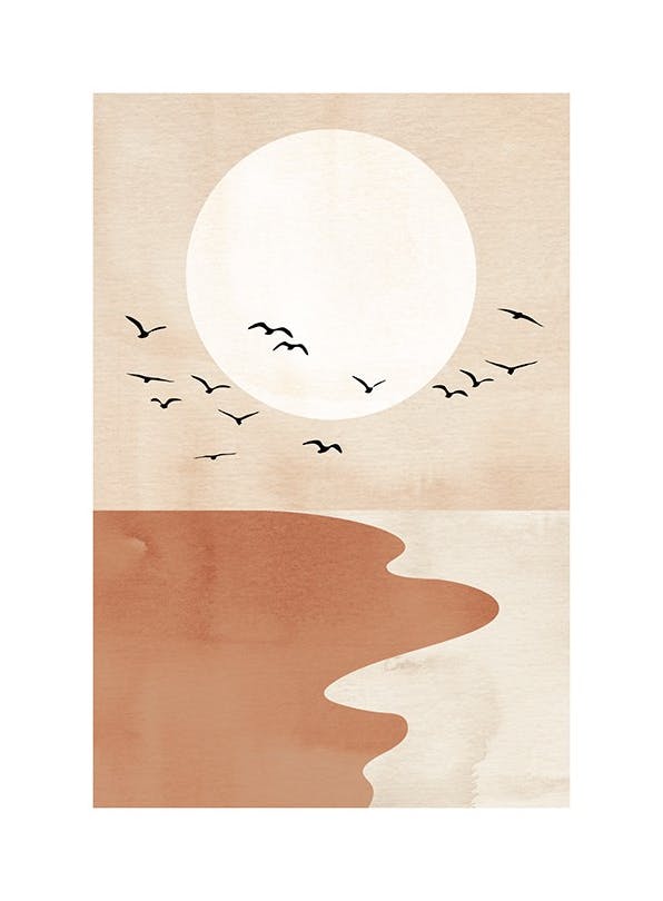 Sunset Beach Poster (30x40 cm)- Arte moderna
