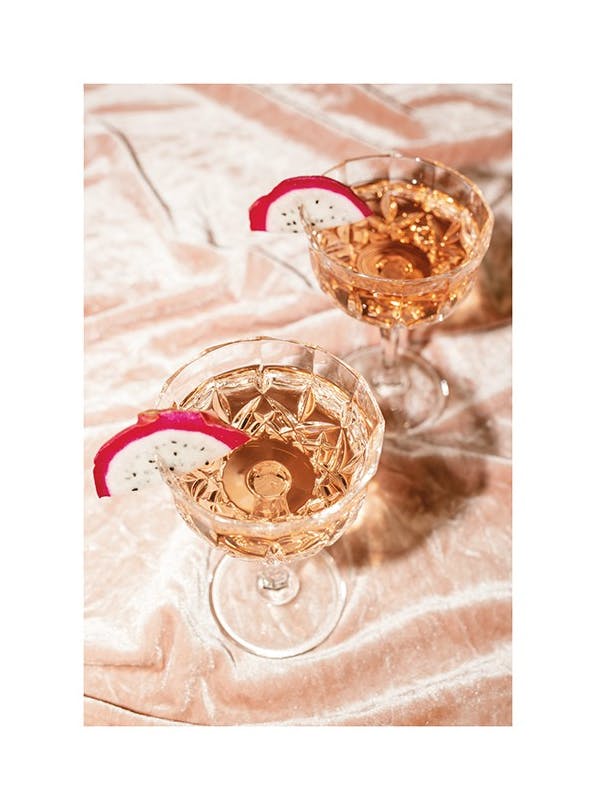 Rosé Champagne Cocktails Poster (30x40 cm)- Poster con fotografie