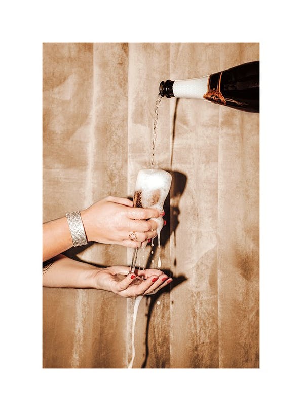 Bubbly Champagne Plakat (30x40 cm)- Fotografia